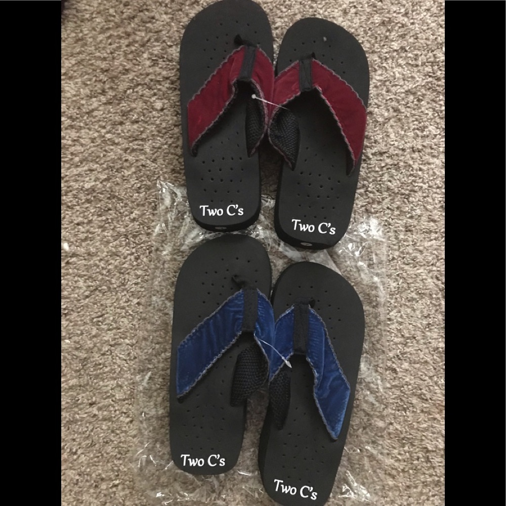 2 Pair Bundle New Flip Flops